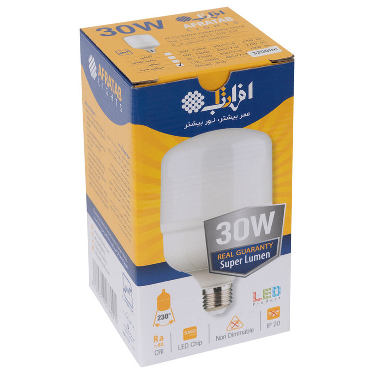 لامپ ال ای دی 30 وات استوانه ای افراتاب مدل AF-CU-30WAP پایه E27