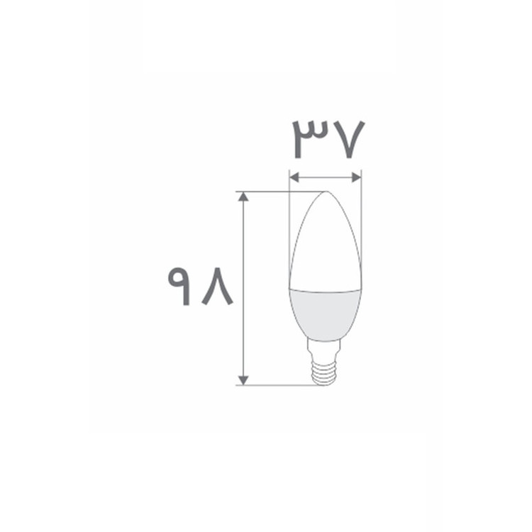 لامپ ال ای دی 7 وات شمعی افراتاب مدل AF-C37-7W پایه E14