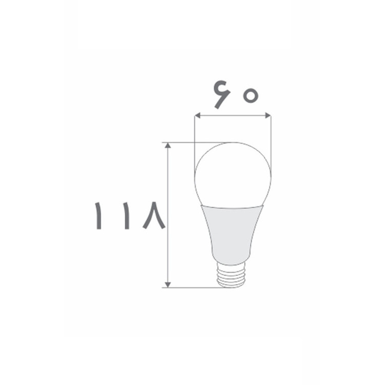 لامپ حبابی ال ای دی 9 وات افراتاب مدل AF-B-0901-9W پایه E27