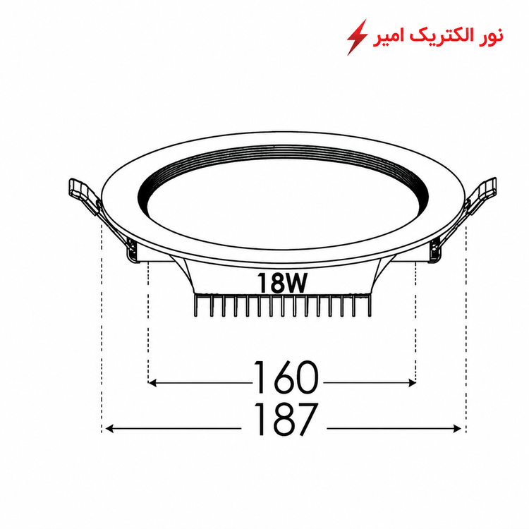 خرید پنل ۱۸ وات پارس شعاع توس مدل سولاریس از نور الکتریک امیر